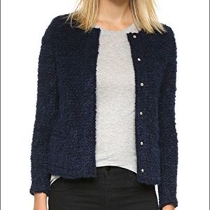 IRO Navy Billa snap jacket size 40 (4-6)